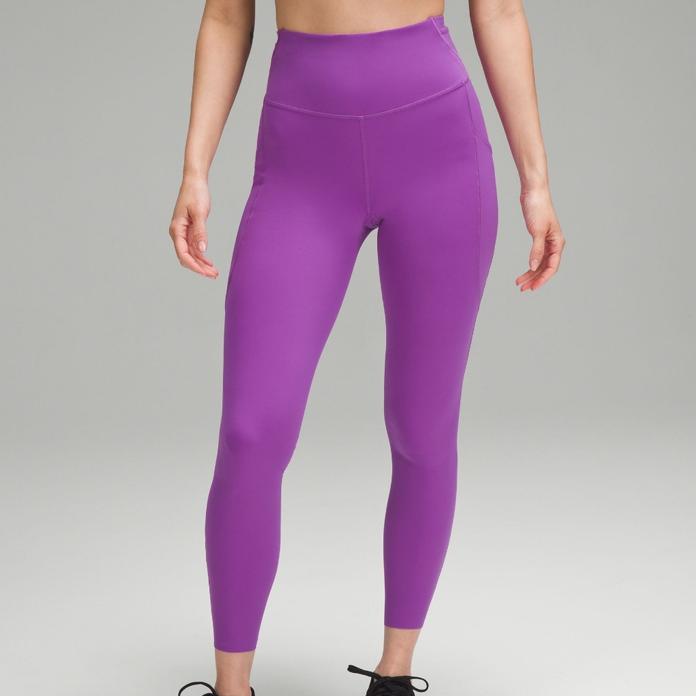 Lululemon Purple High-Waisted Crop Leggings